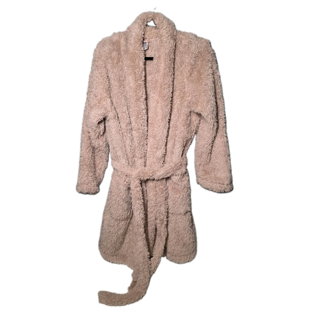 Natori Womens Sherpa Fleece Rose Plush Wrap Robe Size Large/XL